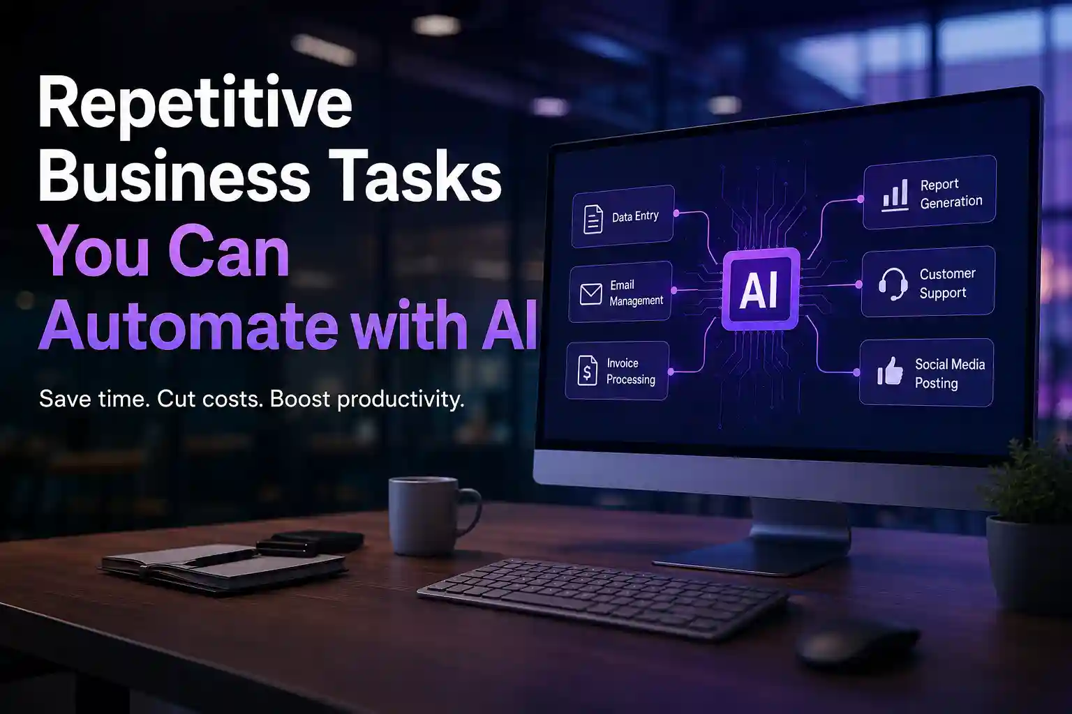 5 Repetitive Business Tasks You Can Automate with AI Today | Yantrix Labs