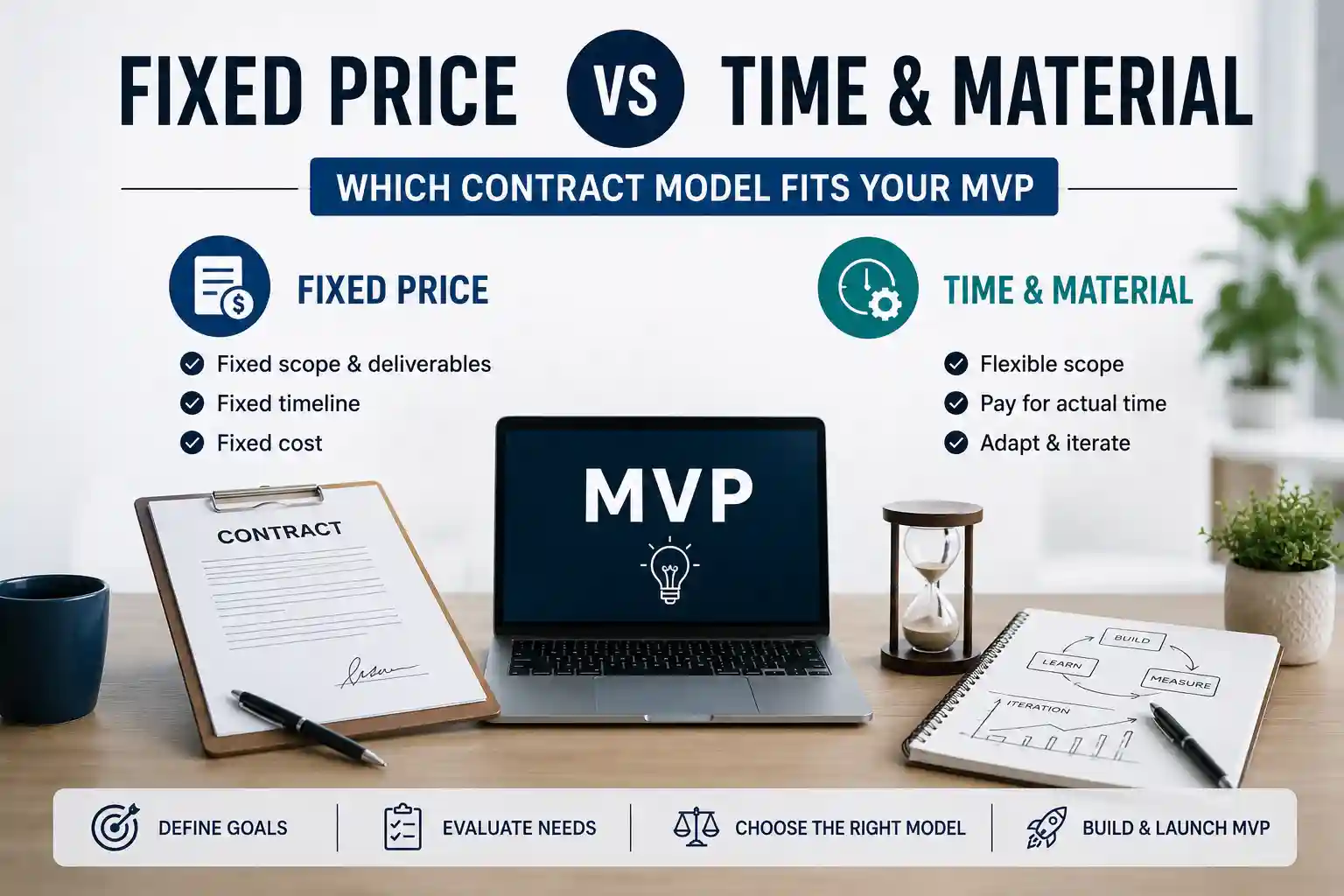 Fixed Price vs Time & Material: Which Contract Model Fits Your MVP? | Yantrix Labs